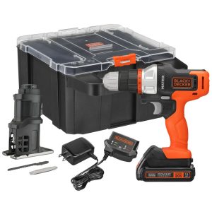 20V MAX *POWERCONNECT MATRIX Cordless Drill Kit. Includes Jig Saw Attachment. Storage Case. Battery and Charger Included